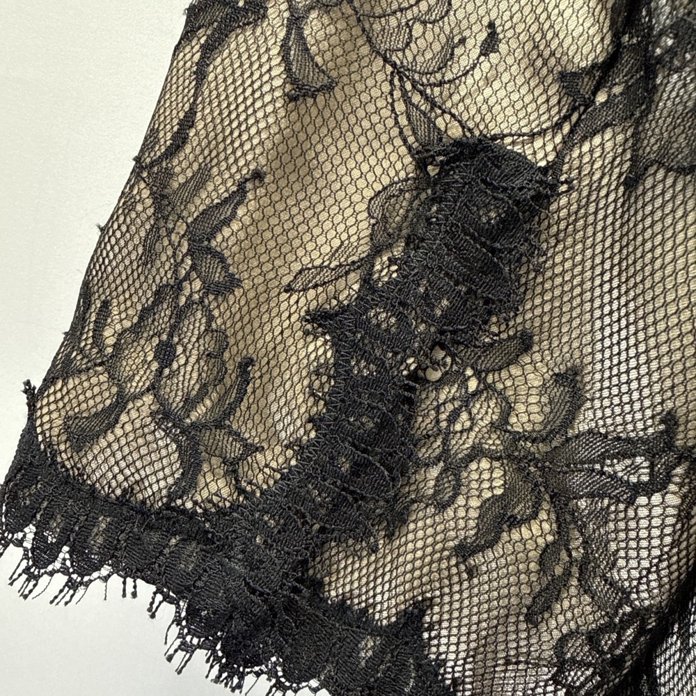 Adrianna Papell Evening Essentials Lace Jacket Size 12 Whimsical Whimsigoth 3/4 - Picture 8 of 11